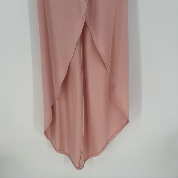 Dear Apple Tank Top Womens Light Pink High-Low Hem Duster Wrap Look Sleeveless - Picture 4 of 8